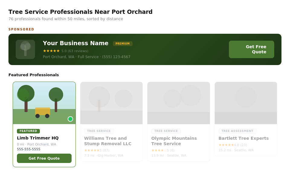 Premium listing placement in search results